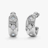 Starburst Lab Diamond Hoops, Hester