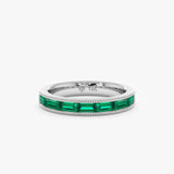 Channel Set Baguette Emerald Ring, Amoret