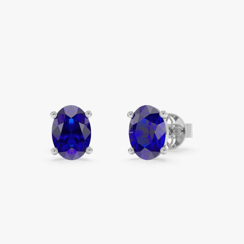 White Gold Sapphire Earrings