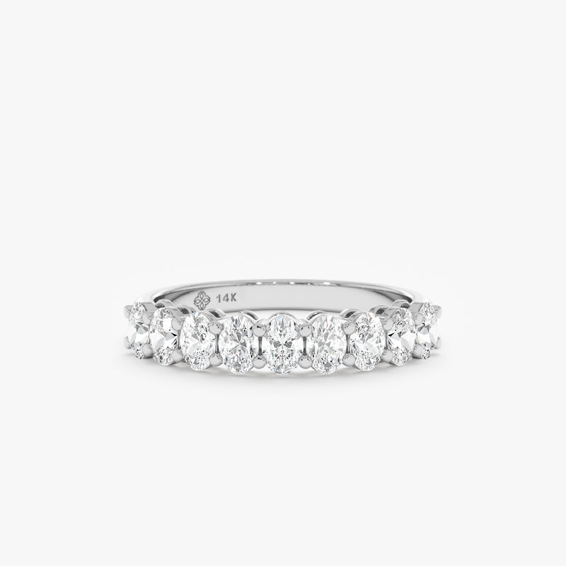 Lab Grown Oval Diamond Wedding Ring, Vesper
