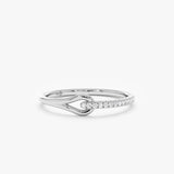 Solid Gold Hook Ring, Evalyra