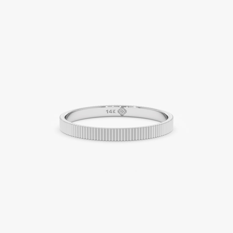 2 mm Textured Bold Wedding Band, Bonnie