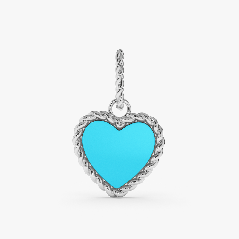 Turquoise Heart Charm, Nirelle