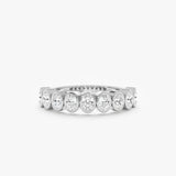 Oval Lab Grown Diamond Ring, Oval Diamond Haft-Eternity, Twila