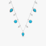 Mixed Shape Turquoise Necklace, Calyra