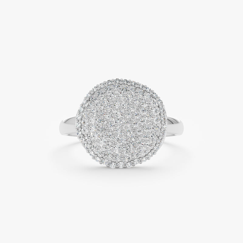 Diamond Button Ring, Leona
