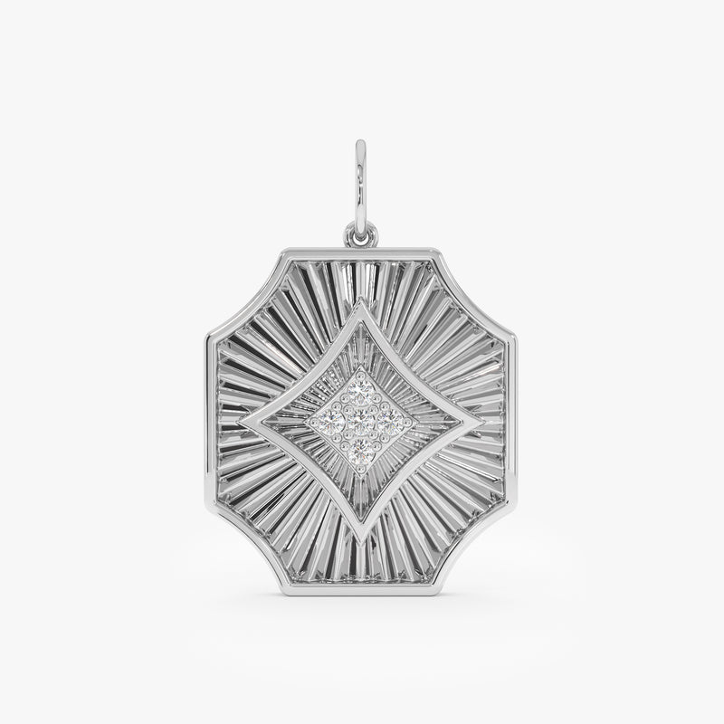 Octagon Starburst Diamond Pendant, Azlinae