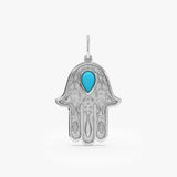 Solid Gold Hamsa Hand Charm, Zavirae