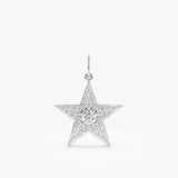 Lab Grown Diamond Pave Star Pendant, Oraleia