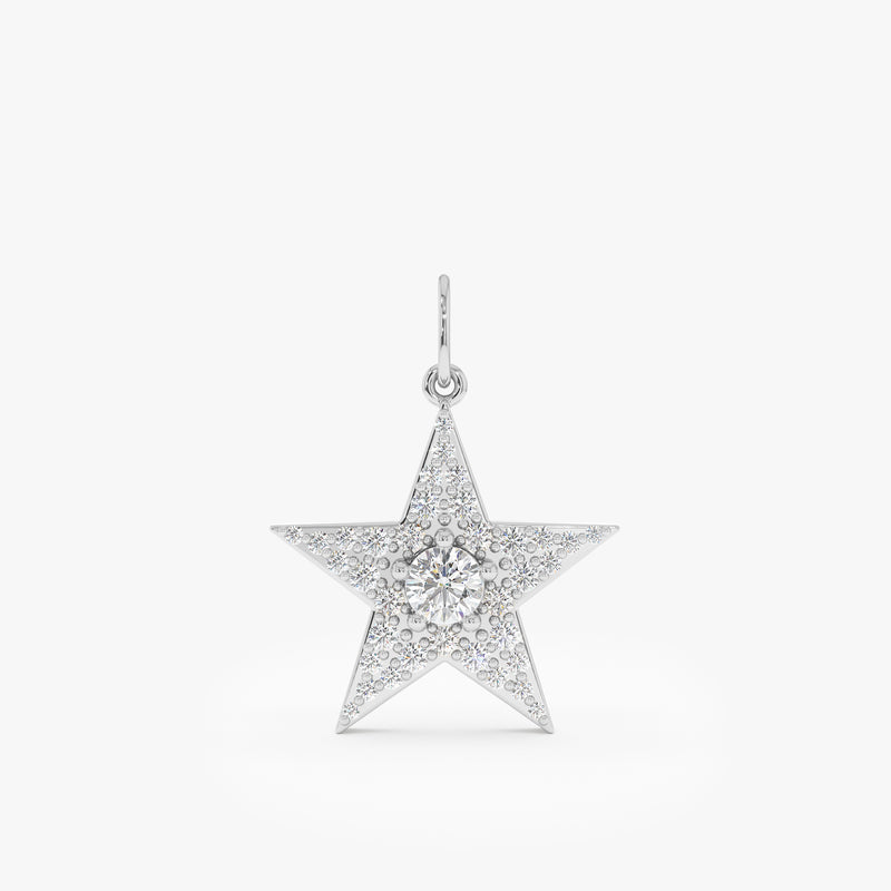 Lab Grown Diamond Pave Star Pendant, Oraleia