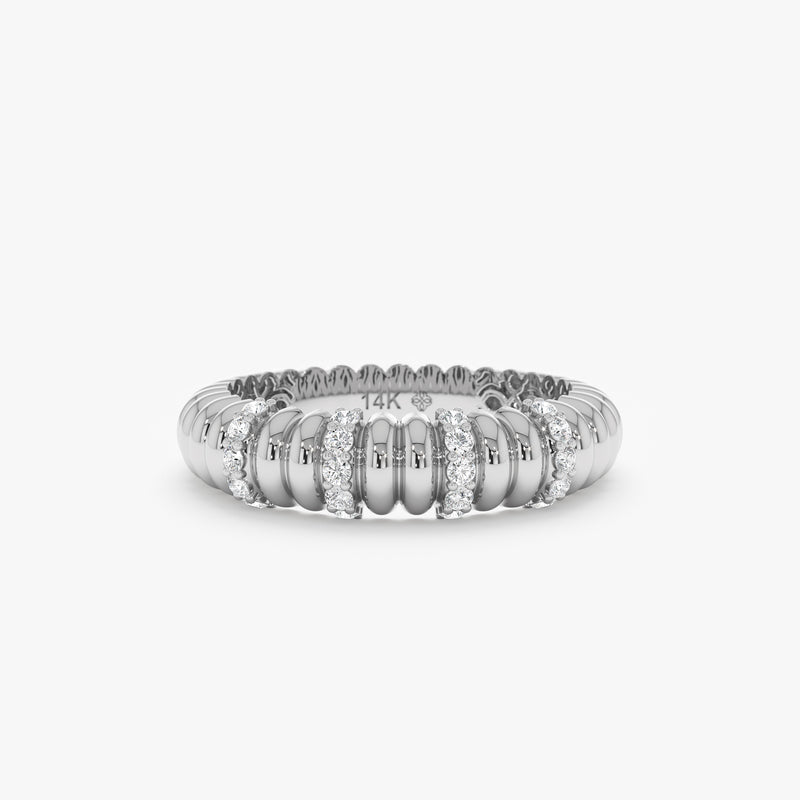 Textured Lab Grown Diamond Ring, Zahlia
