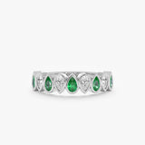 Up-Down Lab Emerald and Lab Diamond Ring,  Neralie