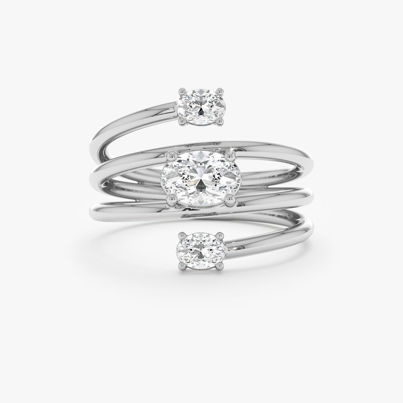 Lab Grown Diamond Coil Ring, Zavelle