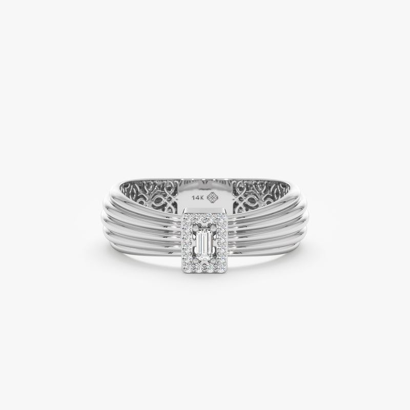 Baguette Diamond Engagement Ring, Cassandra