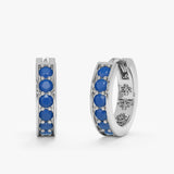 Lapis Lazuli Huggie Hoop Earrings, Tovi