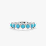 Solid Gold Turquoise Ring, Ariselle