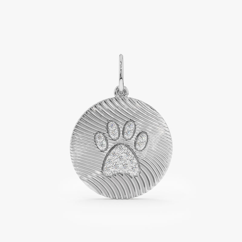 Solid Gold Dog Paw Charm, Zirelia