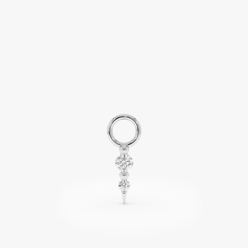 Dainty Diamond Spike Dangle Huggies, Olyn