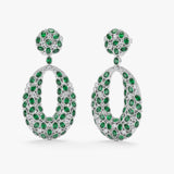 Emerald Statement Earrings, Ottilie
