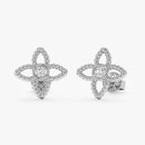 Lab Grown Diamond Flower Studs, Linnea