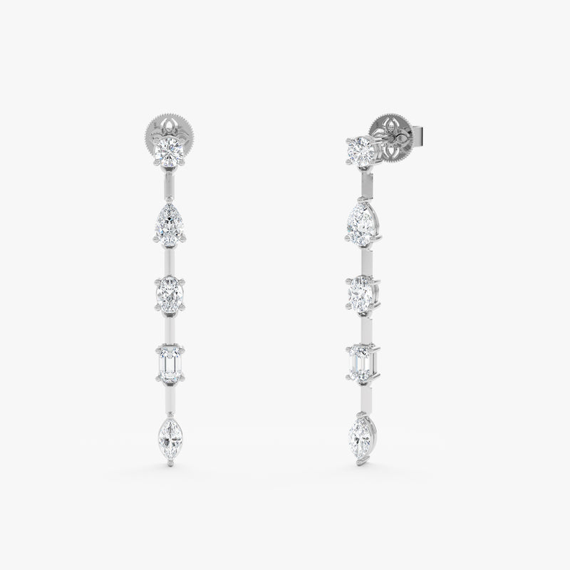 Lab Grown Diamond Drop Earrings, Viveka