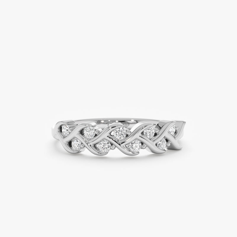 Lab Grown Diamond Criss-Cross Ring, Thalynne