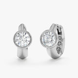 Large Lab Grown Diamond Mini Hoops, Selyra