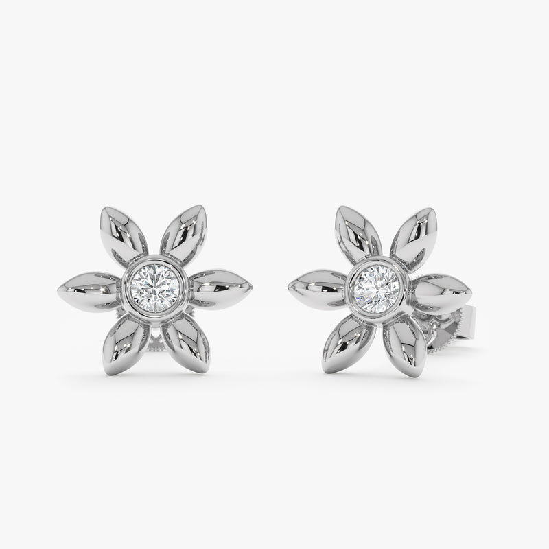 Diamond Flower Studs, Romilly