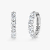 2 ctw Heart Shape Lab-Grown Diamond Hoop, Seraphina