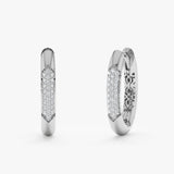 Diamond Pave Oval Hoops, Ianthe