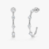 Lab Grown Diamond Station Earrings, Zinara
