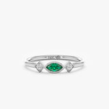 Marquise Emerald & Diamond Accent Ring, Erisen