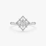 Clover Diamond Stacking Ring, Mere