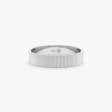 4 mm Textured Bold Wedding Band, Bonnie