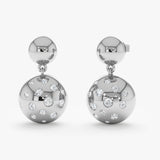 Diamond Studded Ball Drop Earrings, Angie