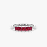 Princess Cut Ruby Ring, Lyriavelle