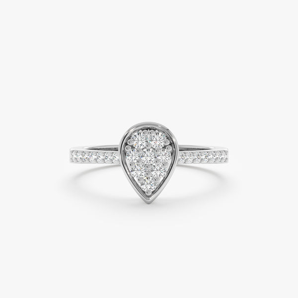 Diamond Teardrop Engagement Ring, Alexandria