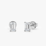 Baguette Lab Grown Diamond Studs, Calyndra