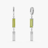 Natural Peridot Drop Earrings, Elaraya