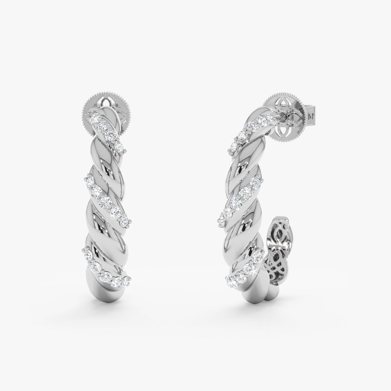 Twisted Diamond Hoops, Jihyun