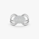Pave Diamond Bow Ring, Izee
