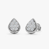 Diamond Teardrop Stud Earrings, Kenna