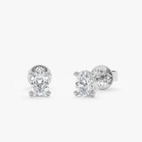 Oval Lab Grown Diamond Stud, Ravessia