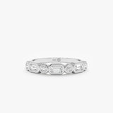 Lab Grown Alternating Wedding Ring, Briony
