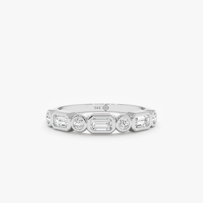 Lab Grown Alternating Wedding Ring, Briony
