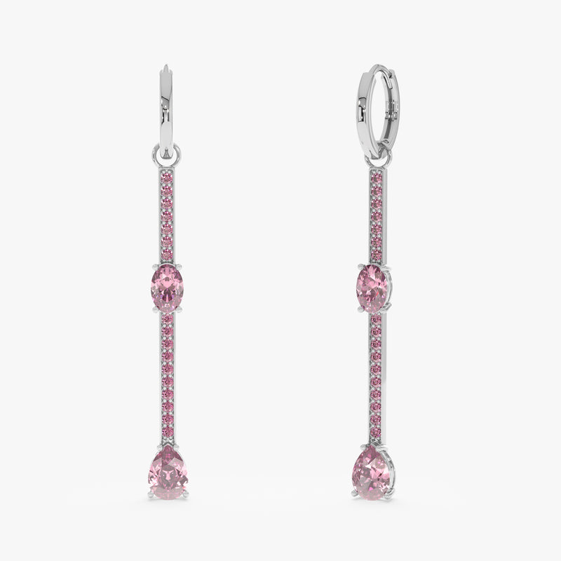 Rhodolite Drop Earrings, Diantha
