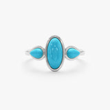 Solid Gold Turquoise Ring, Eirlys