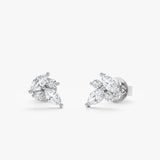 Mixed Cut Lab Grown Diamond Stud Earrings, Maevra