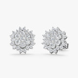 Diamond Pave Flower Stud, Elanisse