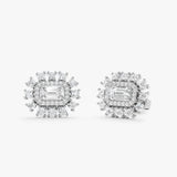 Lab Grown Diamond Emerald Cut Stud Earrings, Vian